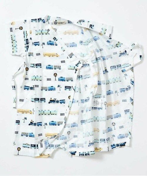 KP / ケーピー 着物・浴衣・小物類 | KPBOY(ケーピーボーイ)電車プリント甚平オール(Free) | 詳細2