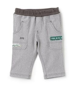 KP / ケーピー その他パンツ | ストライプジャガード電車ワッペン７分丈パンツ