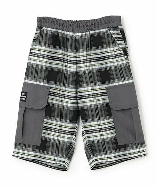 KP / ケーピー ショート・ハーフ・半端丈パンツ | TC先染めチェックハーフパンツ(黒)