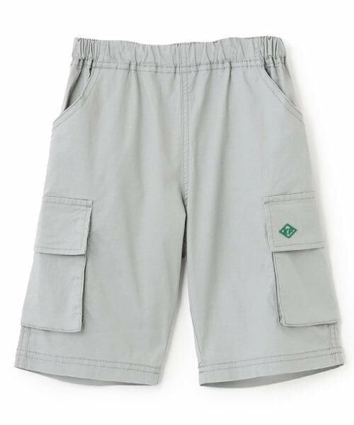 KP / ケーピー ショート・ハーフ・半端丈パンツ | ストレッチブロードカーゴパンツ（グレー）