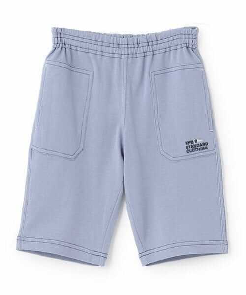KP / ケーピー ショート・ハーフ・半端丈パンツ | 【100-160cm】リバー天竺ハーフパンツ(ブルー)