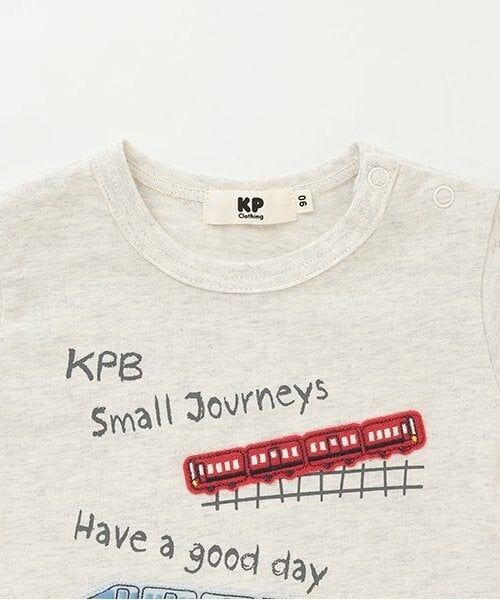 KP / ケーピー Tシャツ | レイヤード風電車ワッペン長袖Tシャツ | 詳細2