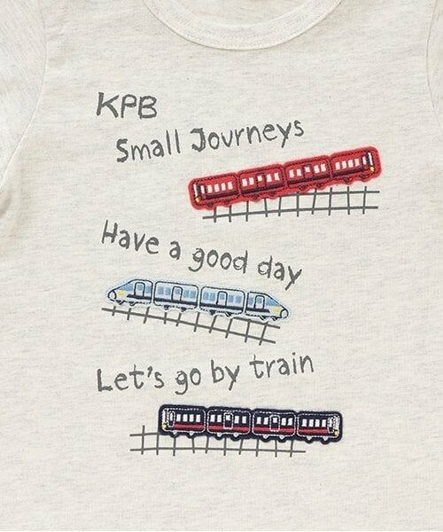 KP / ケーピー Tシャツ | レイヤード風電車ワッペン長袖Tシャツ | 詳細3