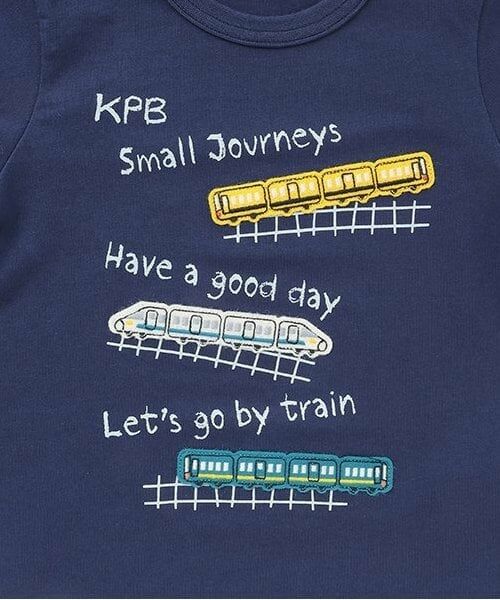 KP / ケーピー Tシャツ | レイヤード風電車ワッペン長袖Tシャツ | 詳細4