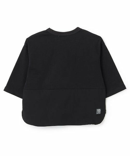 KP / ケーピー Tシャツ | ナイロンストレッチ切り替え７分丈Tシャツ | 詳細1