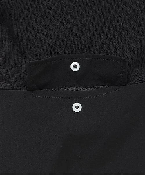 KP / ケーピー Tシャツ | ナイロンストレッチ切り替え７分丈Tシャツ | 詳細4