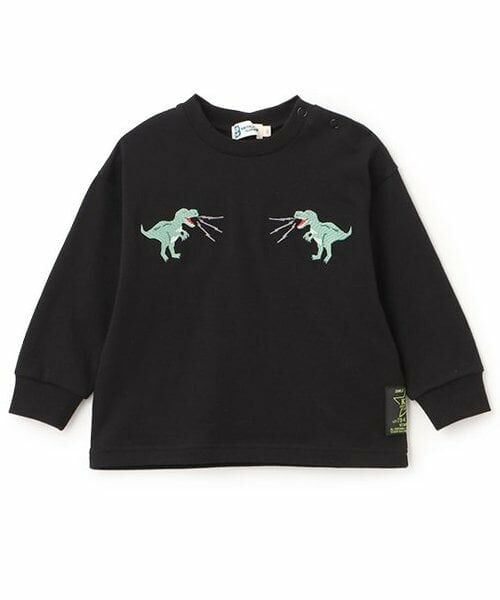 KP / ケーピー Tシャツ | 日本製/JAPANモチーフ長袖Tシャツ(80-90cm)（黒）