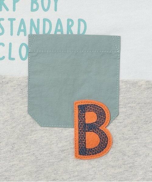 KP / ケーピー Tシャツ | ナイロンポケットつき　前身3色切り替え半袖Tシャツ | 詳細3