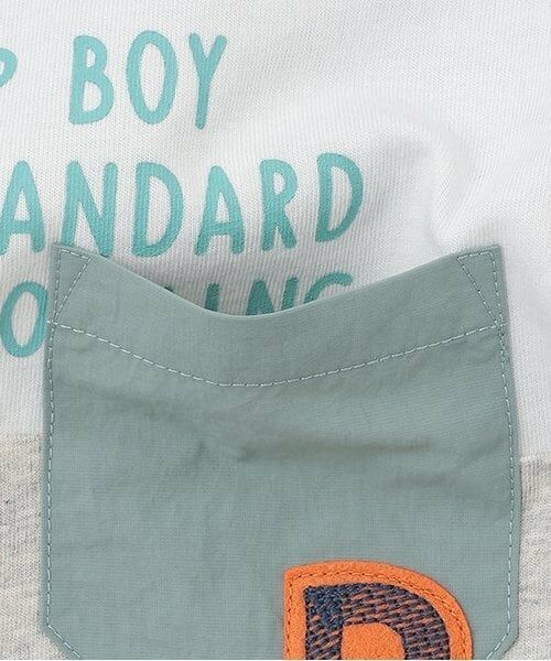 KP / ケーピー Tシャツ | ナイロンポケットつき　前身3色切り替え半袖Tシャツ | 詳細4