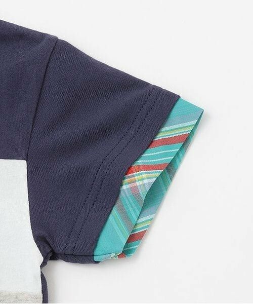 KP / ケーピー Tシャツ | ナイロンポケットつき　前身3色切り替え半袖Tシャツ | 詳細5