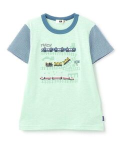 KP / ケーピー Tシャツ | 電車刺しゅう半袖Tシャツ