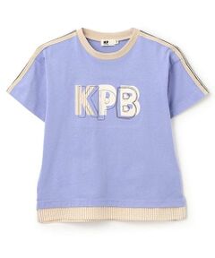 KP / ケーピー Tシャツ | 肩ニットテープKPBグラフィック裾レイヤードTシャツ
