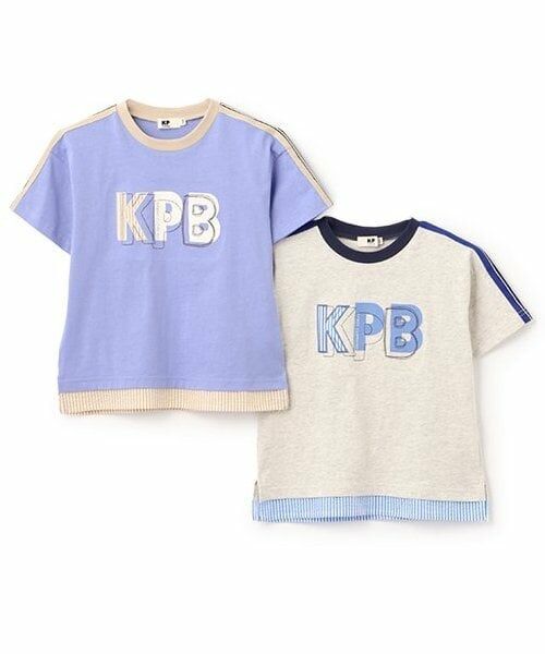 KP / ケーピー Tシャツ | 肩ニットテープKPBグラフィック裾レイヤードTシャツ | 詳細8
