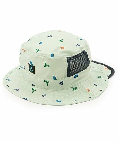 KP / ケーピー ハット | 日除けつけ恐竜総柄ハット（ベージュ）
