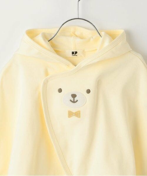 KP / ケーピー ベビー・キッズウエア | スムースクマアップリケ刺しゅうマント | 詳細2