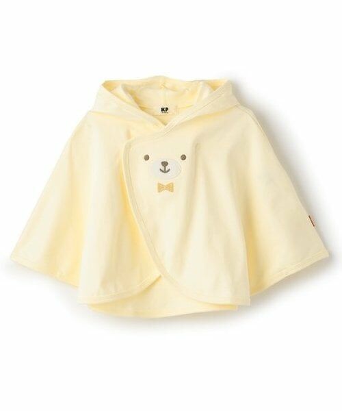 KP / ケーピー ベビー・キッズウエア | スムースクマアップリケ刺しゅうマント（黄）