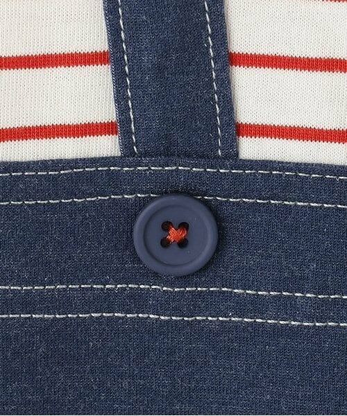 KP / ケーピー ロンパース | デニム+ボーダーレイヤード風カバーオール | 詳細4