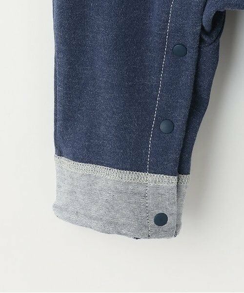 KP / ケーピー ロンパース | デニム+ボーダーレイヤード風カバーオール | 詳細6