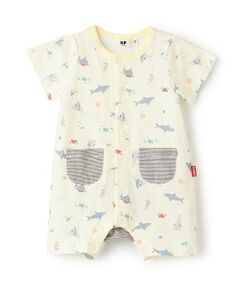 KP / ケーピー ロンパース | サメ柄ショートオール
