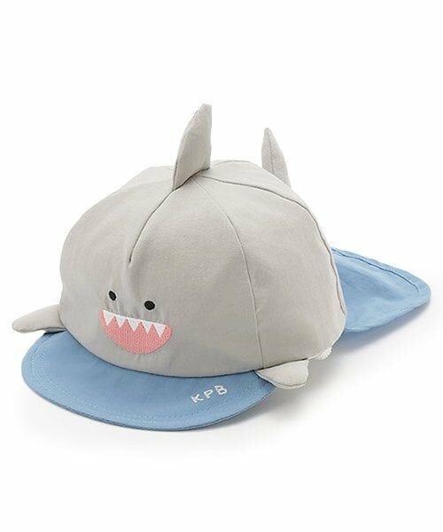 KP / ケーピー ベビー・キッズグッズ | サメモチーフの日よけつきキャップ（グレー）