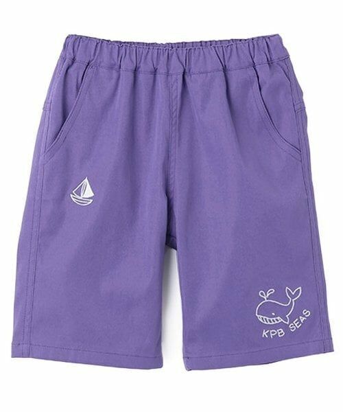 KP / ケーピー ショート・ハーフ・半端丈パンツ | 水に濡れると絵が出る 水陸両用ハーフパンツ（パープル）