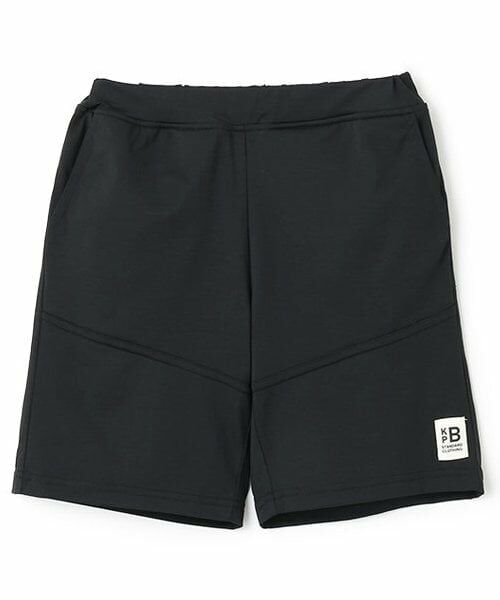 KP / ケーピー ショート・ハーフ・半端丈パンツ | 速乾ポリエステルストレッチ ハーフパンツ（黒）