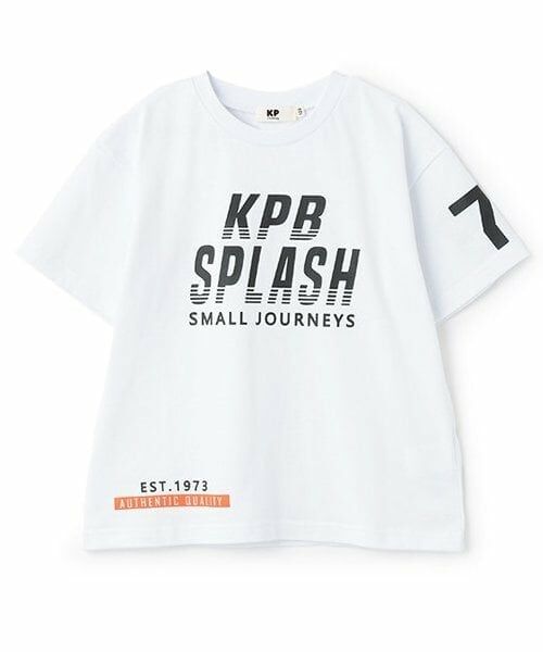 KP / ケーピー Tシャツ | ロゴプリント 半袖Ｔシャツ（白）