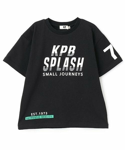 KP / ケーピー Tシャツ | ロゴプリント 半袖Ｔシャツ（黒）