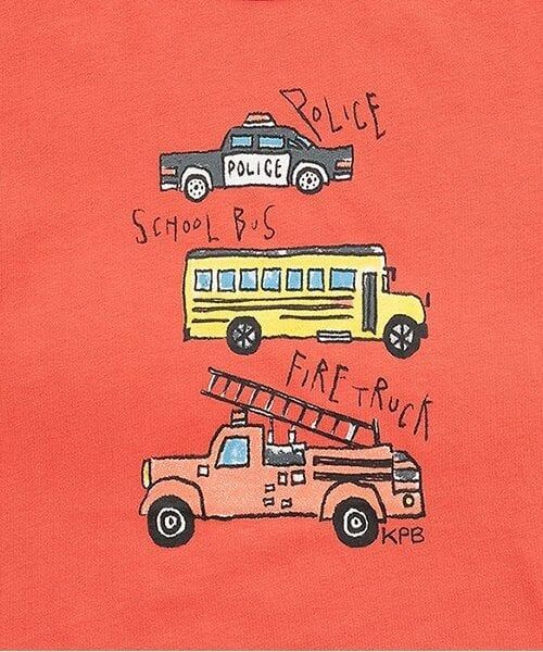 KP / ケーピー Tシャツ | 働くくるまプリント半袖Ｔシャツ | 詳細3