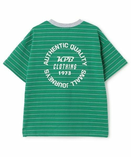 KP / ケーピー Tシャツ | バックプリント マルチボーダー半袖Tシャツ | 詳細1