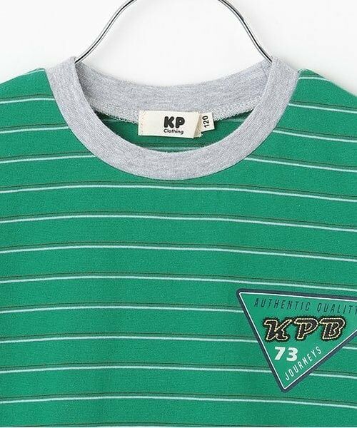 KP / ケーピー Tシャツ | バックプリント マルチボーダー半袖Tシャツ | 詳細2