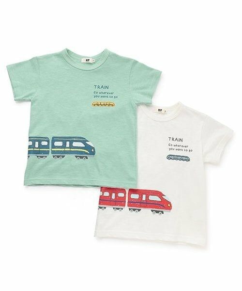KP / ケーピー Tシャツ | 電車プリント スラブ天竺 半袖Ｔシャツ | 詳細13