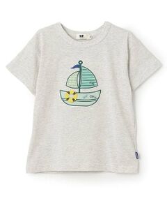 KP / ケーピー Tシャツ | ヨットアップリケ キシリトール加工Ｔシャツ