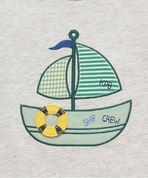 KP / ケーピー Tシャツ | ヨットアップリケ キシリトール加工Ｔシャツ | 詳細3