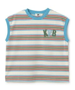 KP / ケーピー Tシャツ | マルチボーダー スリーブレスTシャツ