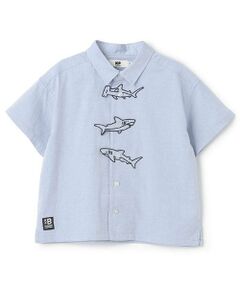 KP / ケーピー シャツ・ブラウス | シャークワッペン シャンブレー 半袖シャツ