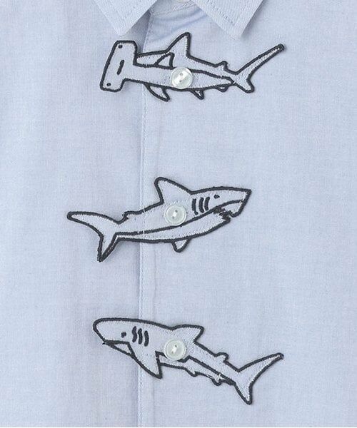 KP / ケーピー シャツ・ブラウス | シャークワッペン シャンブレー 半袖シャツ | 詳細3