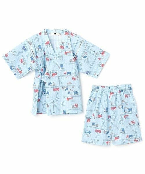 KP / ケーピー 着物・浴衣・小物類 | 甚平 働く車×鉄骨柄 | 詳細2