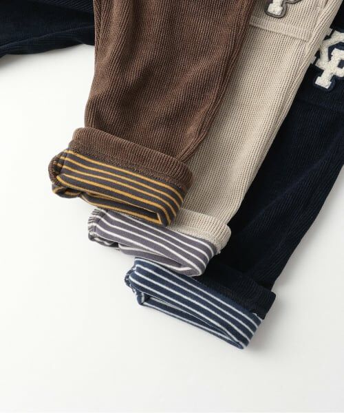 KP / ケーピー その他パンツ | 裾ボーダー折り返し ライトニットコールパンツ | 詳細5