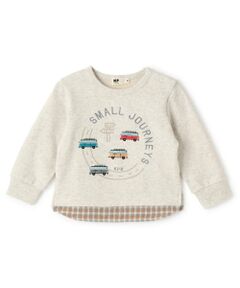 KP / ケーピー スウェット | 車刺シュウ×裾チェック トレーナー