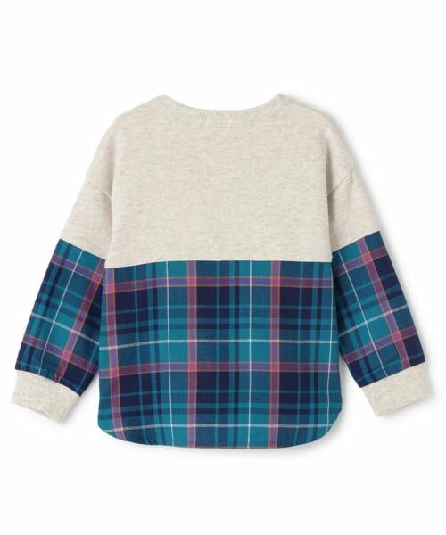 KP / ケーピー スウェット | 裏毛×ヘリンボーンチェック トレーナー | 詳細1