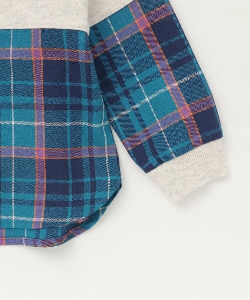 KP / ケーピー スウェット | 裏毛×ヘリンボーンチェック トレーナー | 詳細4