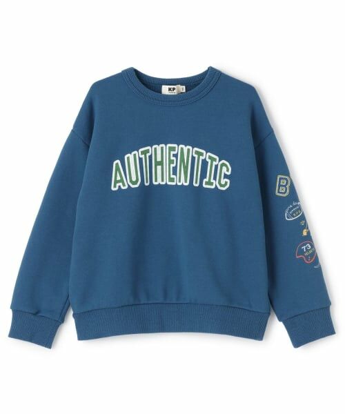 KP / ケーピー スウェット | グラフィティ刺シュウ トレーナー（ブルー）