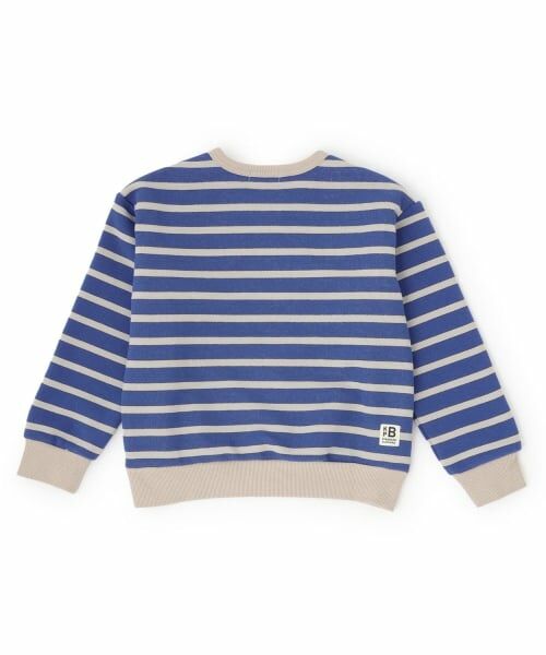 KP / ケーピー スウェット | チェーンロゴ刺シュウ ボーダー裏毛トレーナー | 詳細1