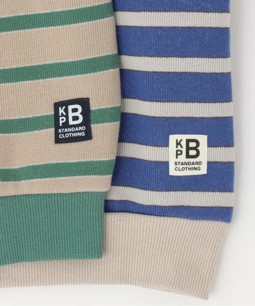 KP / ケーピー スウェット | チェーンロゴ刺シュウ ボーダー裏毛トレーナー | 詳細5