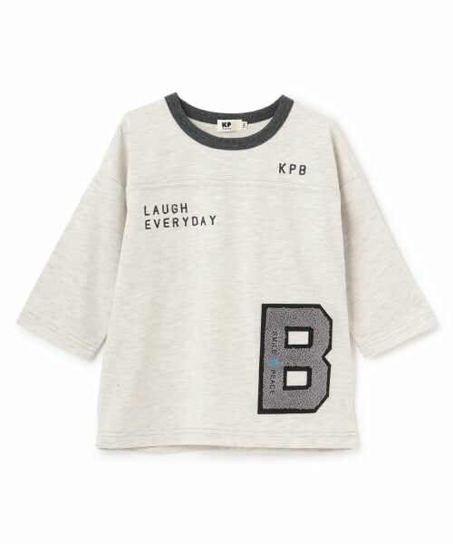 KP / ケーピー Tシャツ | サガラワッペン 7分袖Tシャツ（オートミール）