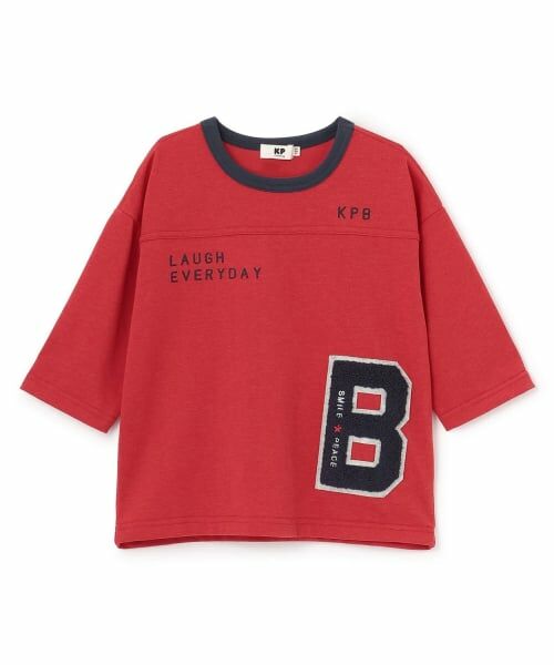 KP / ケーピー Tシャツ | サガラワッペン 7分袖Tシャツ（赤）