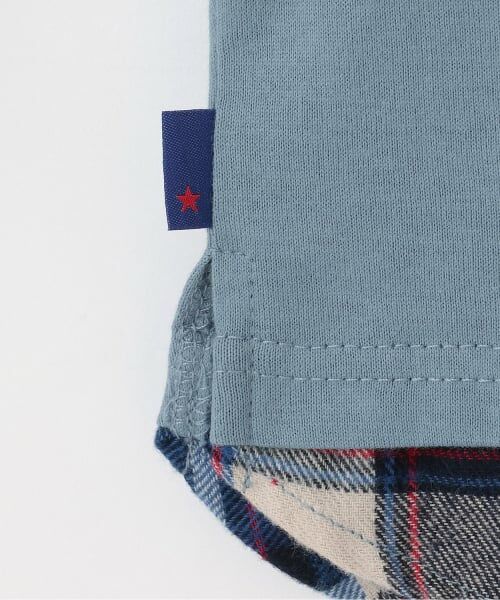 KP / ケーピー Tシャツ | 車アップリケ×裾チェック 長袖Tシャツ | 詳細6