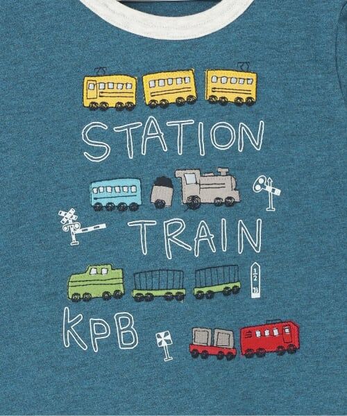 KP / ケーピー Tシャツ | 電車アップリケ 長袖Tシャツ | 詳細3