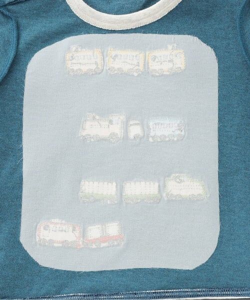 KP / ケーピー Tシャツ | 電車アップリケ 長袖Tシャツ | 詳細4